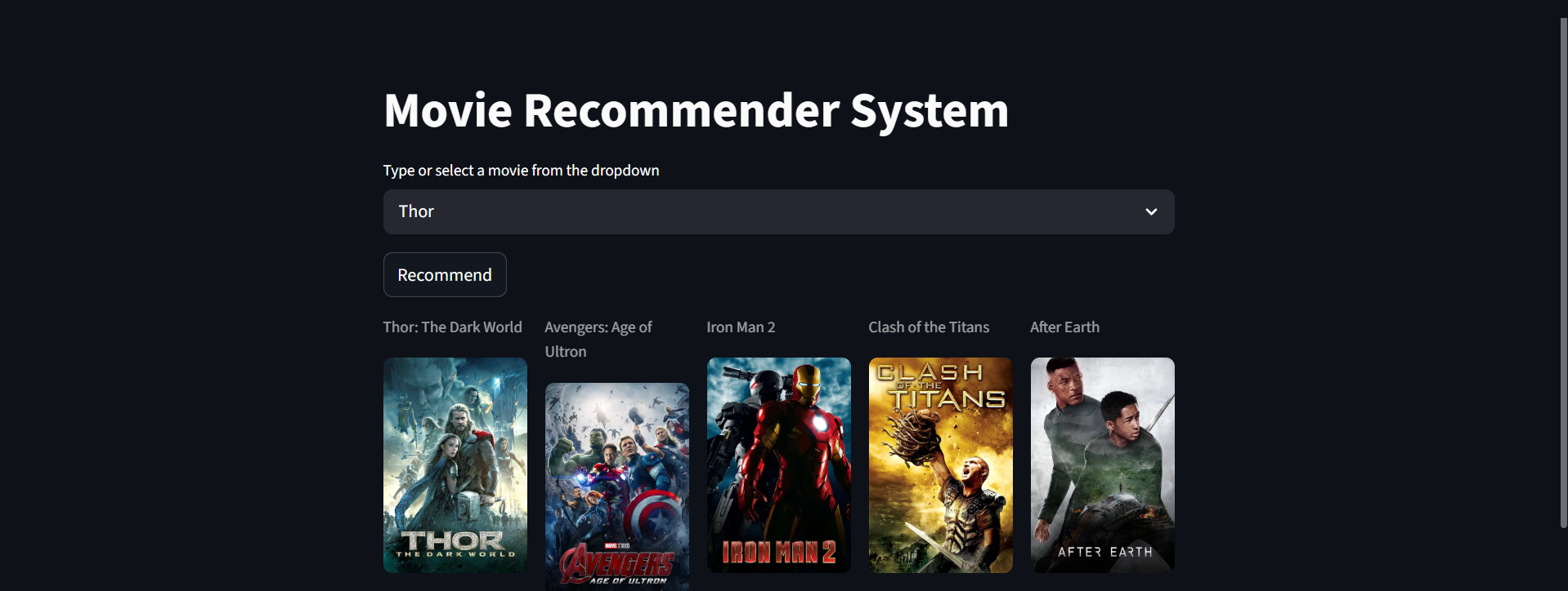 Movie Recommender System